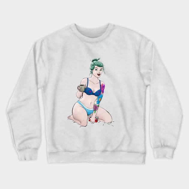 Betty Crewneck Sweatshirt by troyrobertsart